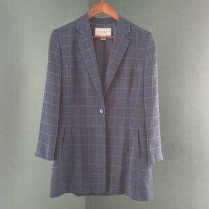 Vintage 90s Jaeger Windowpane Plaid Blazer Jacket